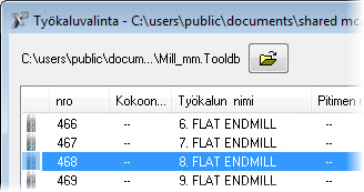 62 MASTERCAM X8/ Dynaaminen profiilityöstörata 2 Jos NC-tiedostolle kehotetaan antamaan uusi nimi, klikkaa OK. Ketjutusvalintojen ikkuna avautuu.