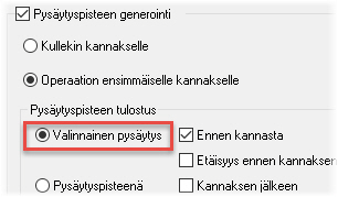 TYÖSTÖRADAN PARAMETRIEN MUUTTAMINEN 15 Huomaa muutos työstölistassa. Työstörata koostuu nyt neljästä lastusta ketjun ympäri ja lyhyestä kannaksen ajoliikkeestä. 8 Valitse puurakenteesta Pysäytykset.