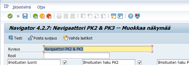 12 Muokkaa painiketta - Painikkeiden selitykset. Alleviivattuna ne, jotka välttämätön täyttää. Huom! valitse vain jompikumpi Oletus variantti tai Variantti.