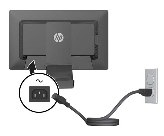 4. Kiinnitä mukana toimitetun USB-kaapelin toinen pää tietokoneen takapaneelissa olevaan USBkeskitinliitäntään ja toinen pää näytön USB-tuloliitäntään. 5.