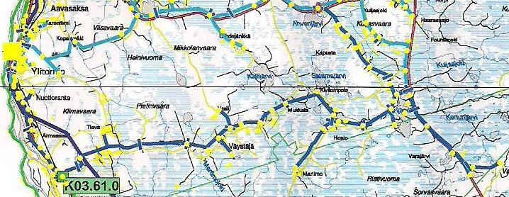 48 3.5.2 Johtolähtö 06 Kuva 16. Ylitornion aseman lähtö 06. (Tornionlaakson Sähkö Oy) Taulukko 7. Lähdön 06 tiedot.