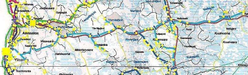 53 3.5.6 Johtolähtö 11 Kuva 18. Ylitornion aseman johtolähtö 11. (Tornionlaakson Sähkö Oy) Taulukko 11. Lähdön 11 tiedot.