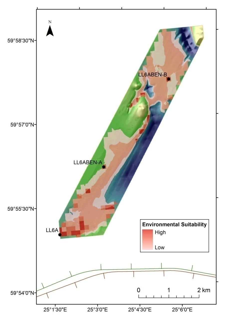 Draft Saved: 15.11.2011 11:49 23.2.2011 15:37 Figure 17. Environmental similarity of the seafloor to that at the existing monitoring station LL6A.