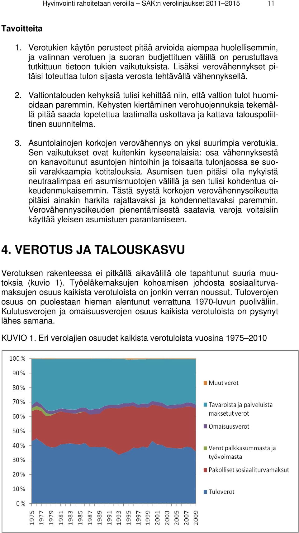 Lisäksi verovähennykset pitäisi toteuttaa tulon sijasta verosta tehtävällä vähennyksellä. 2. Valtiontalouden kehyksiä tulisi kehittää niin, että valtion tulot huomioidaan paremmin.