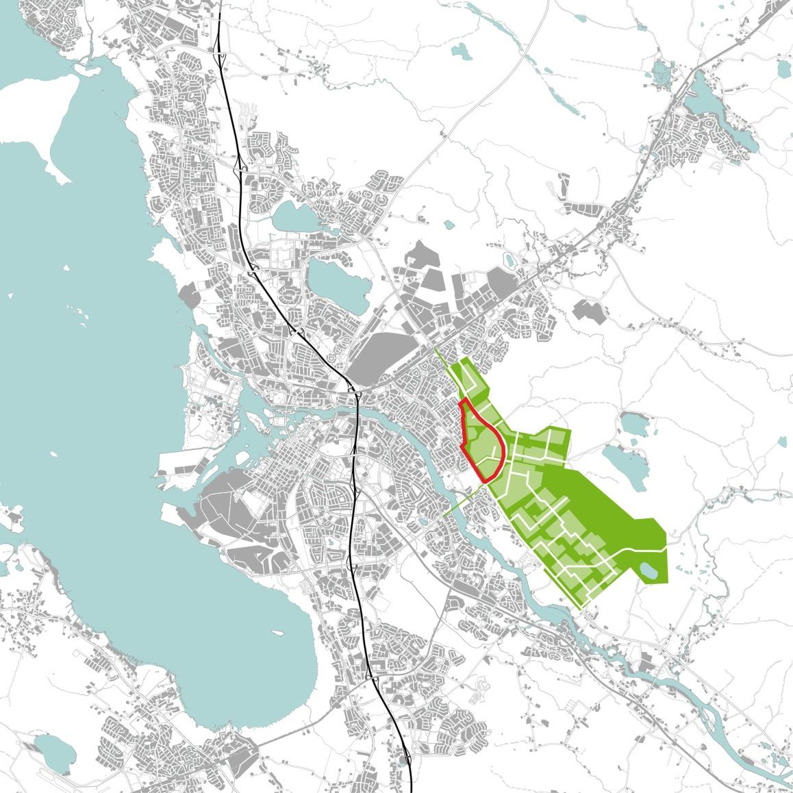 Hiukkavaara - Pohjois-Suomen suurin uusi kaupunginosa Entinen puolustusvoimien alue. Maa-alue siirtyi Oulun kaupungille vuonna 1999.