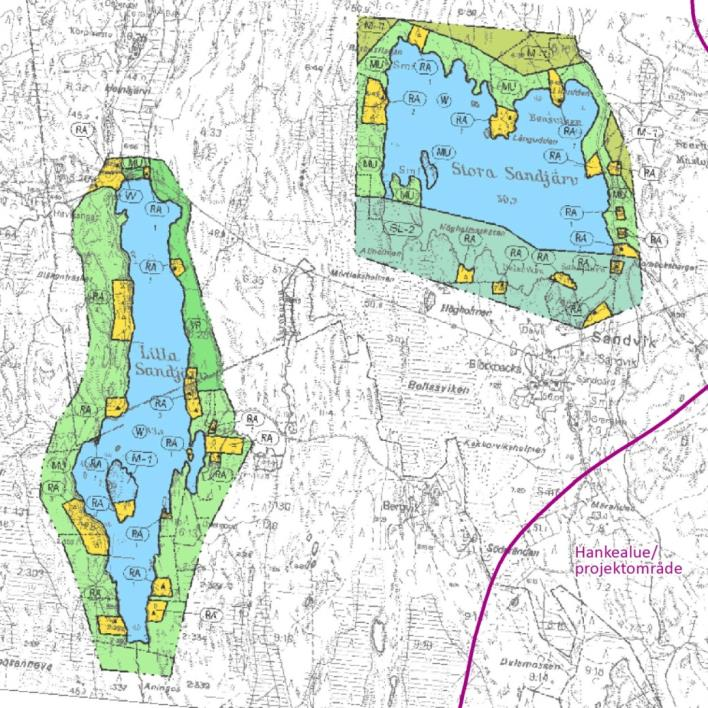 FCG SUUNNITTELU JA TEKNIIKKA OY Mikonkeitaan tuulivoimapuisto 192 Isojoen kunnan puolella ei ole hankealueelle tai sen läheisyyteen laadittu yleiskaavoja.