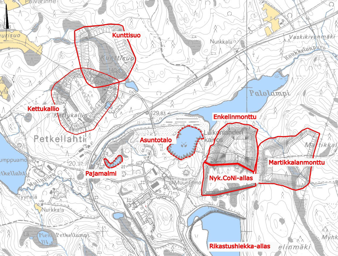 nan aikana tai toiminnan päätyttyä. Rikasteet varastoidaan olemassa olevaan CoNi-altaaseen, Martikkalan altaaseen ja sen mahdollisiin korotuksiin tai uusiin sijoituspaikkoihin.