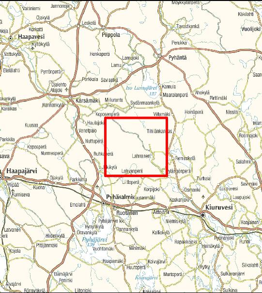 Mittakaava 1:100000 0 10 km Koordinaattij rjestelm : KKJ-yk