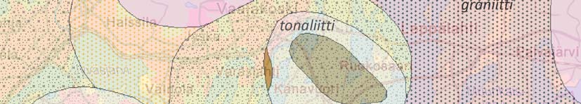 76 Jyväskylän kaupunki Alueen kallioperä on pääosin graniittia, joka kuuluu Keski- ja Länsi-Suomen kaarikompleksiin.