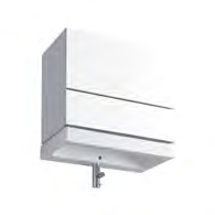 Kylpyhuonekalusteet / Badrumsmöbler icon 44501 Alakaappi / Underskåp icon alakaappi 37 cm, korkeakiiltovalkoinen, Oikeakätinen ovi, integroitu krominen vedin.