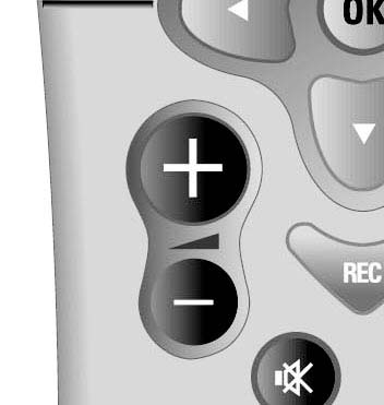 2.2.2 Äänenvoimakkuuden ja mykistyksen säätö Kauko-ohjaimen ollessa vastaanotintilassa sen äänenvoimakkuudensäätö- ja mykistyspainikkeilla voidaan ohjata joko television tai digivastaanottimen