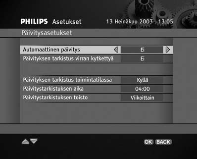 Laitteen päivitysasetukset 6.4.2.