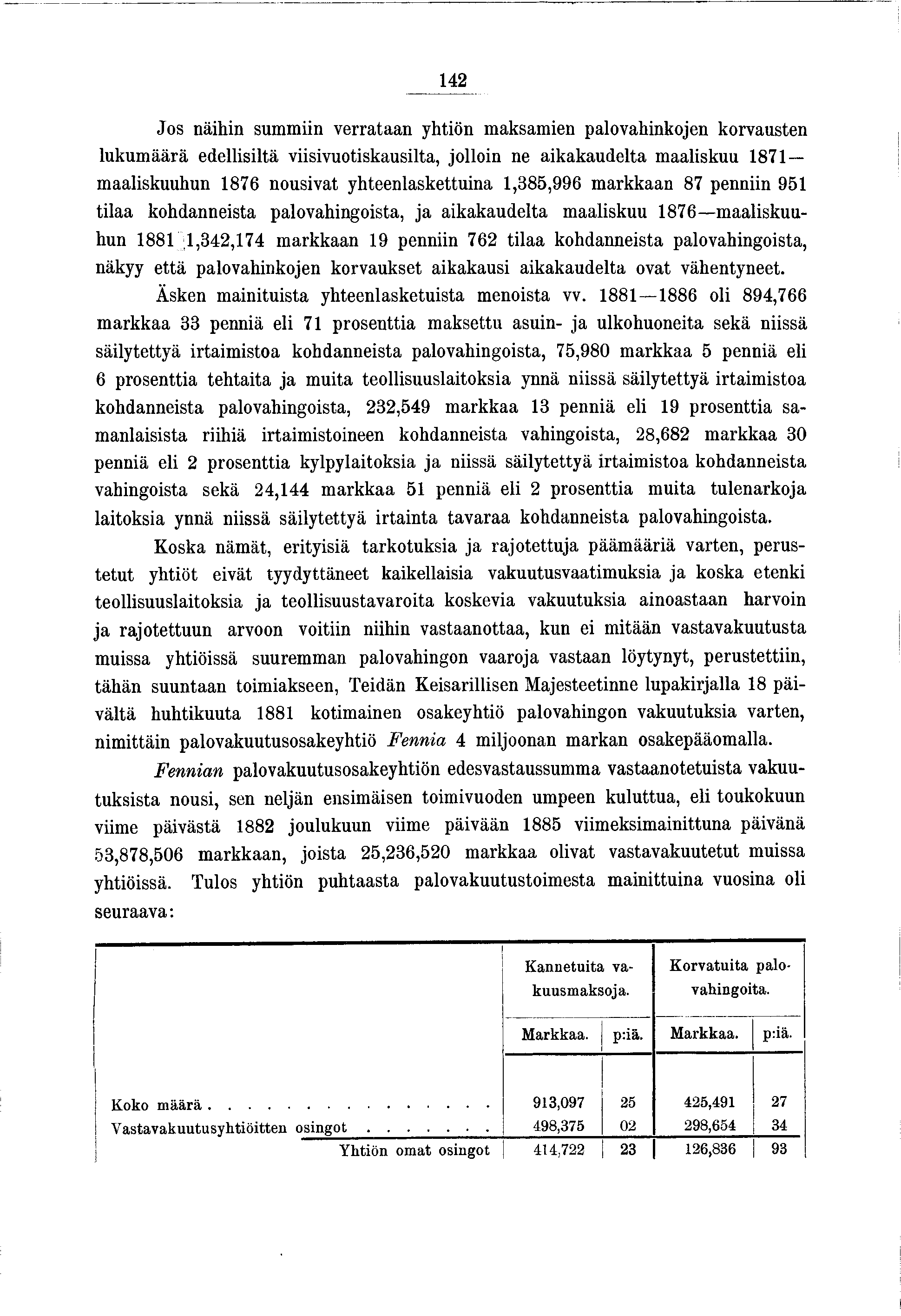 42 Jos nähn summn verrataan yhtön maksamen palovahnkoen korvausten lukumäärä edellsltä vsvuotskauslta, ollon ne akakaudelta maalskuu 87 maalskuuhun 876 nousvat yhteenlaskettuna,385,996 markkaan 87