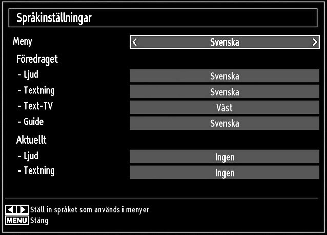 Hörlurar: Ställer in volym i hörlurar. AVL: Funktionen AVL (automatisk volymanpassning) justerar ljudet för att uppnå en stadig och jämn nivå mellan programmen (t.ex.