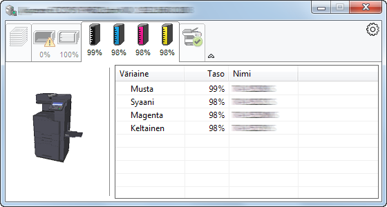Tulostaminen tietokoneelta > Tulostimen tilan valvominen (Status Monitor) Tulostuksen edistyminen -välilehti Tulostustöiden tila näytetään.