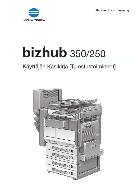 Voit lukea suosituksia käyttäjän oppaista, teknisistä ohjeista tai asennusohjeista tuotteelle KONICA MINOLTA BIZHUB 250.