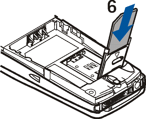 2. Irrota akku nostamalla sitä sormiaukon puoleisesta päästä (3). 3. Vapauta SIM-kortin pidike työntämällä sitä taaksepäin (4) ja avaa pidike nostamalla sitä (5). 4.