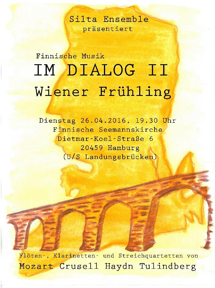 Finnische Musik IM DIALOG II Uuden konserttisarjamme toinen konsertti Wiener Frühling on jo ovella! 26.4.