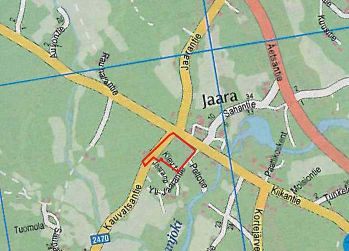 1 KIIKOISTEN KUNTA 1 SUUNNITTELUALUE Suunnittelualue sijaitsee Jaaran kylässä, noin 1,5 km:n päässä Kiikoisten keskustasta lounaaseen päin.