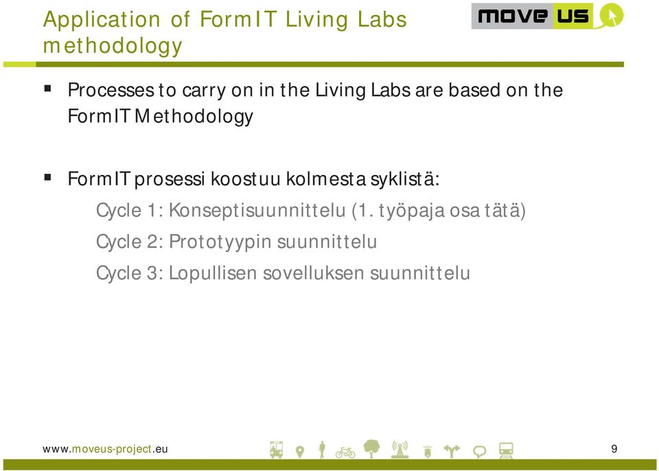 kolmesta syklistä: Cycle 1: Konseptisuunnittelu (1.