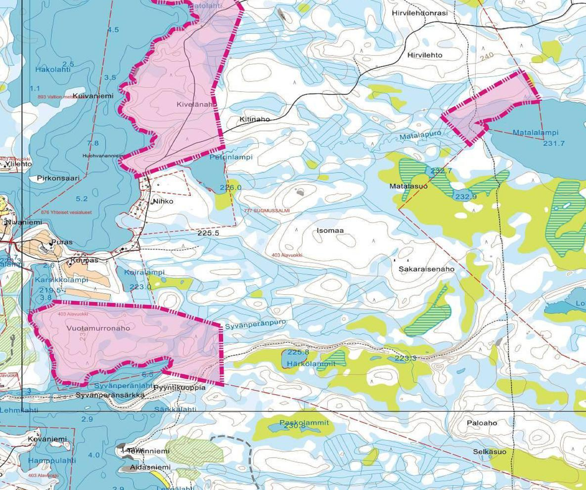 Purasjärven ranta-asemakaava Kaavoitettava alue rajoittuu Purasjärveen, Hietajärveen sekä Karsikkolampeen ja Matalalampeen.