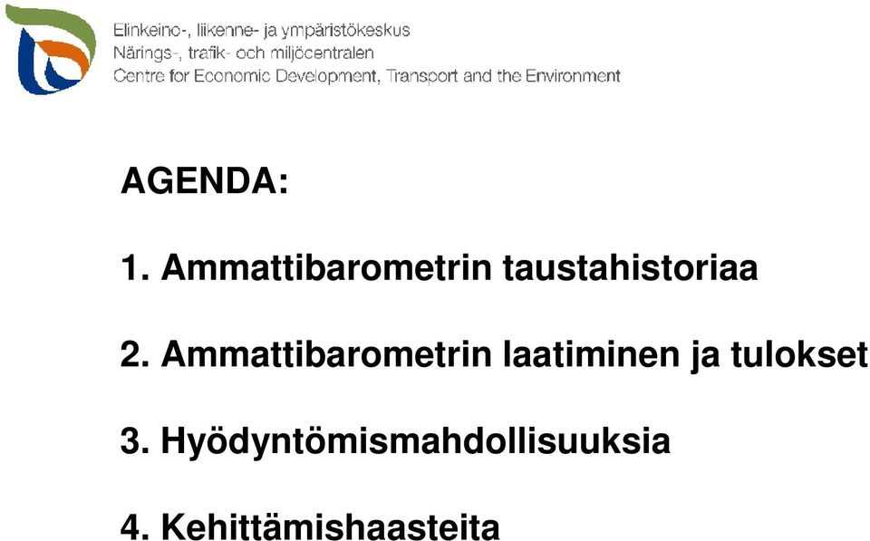 Ammattibarometrin laatiminen ja