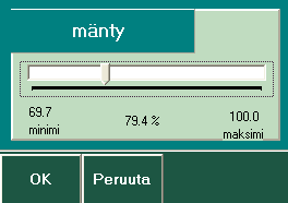 2.5. Harvennus (5/9) Määrittele valitun puulajin osuus (%) jäävän puuston määrästä.