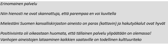 Käyttäjiltä kuultua Lähde: Ines Matres. 2016.