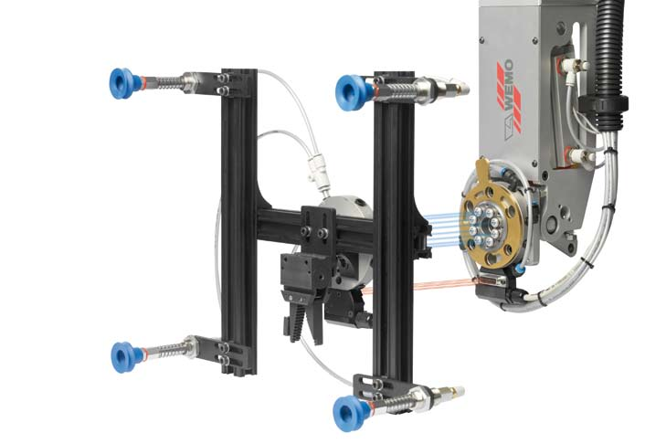 WGS - Quick-Lock Tarttujan pikavaihtojärjestelmän etuja WGS Quick-Lock-järjestelmä koostuu kahdesta osasta. Yksi osa (WGS-QLRD) asennetaan robottiin ja toiseen ( WGS- QLGD) rakennetaan tarttuja.