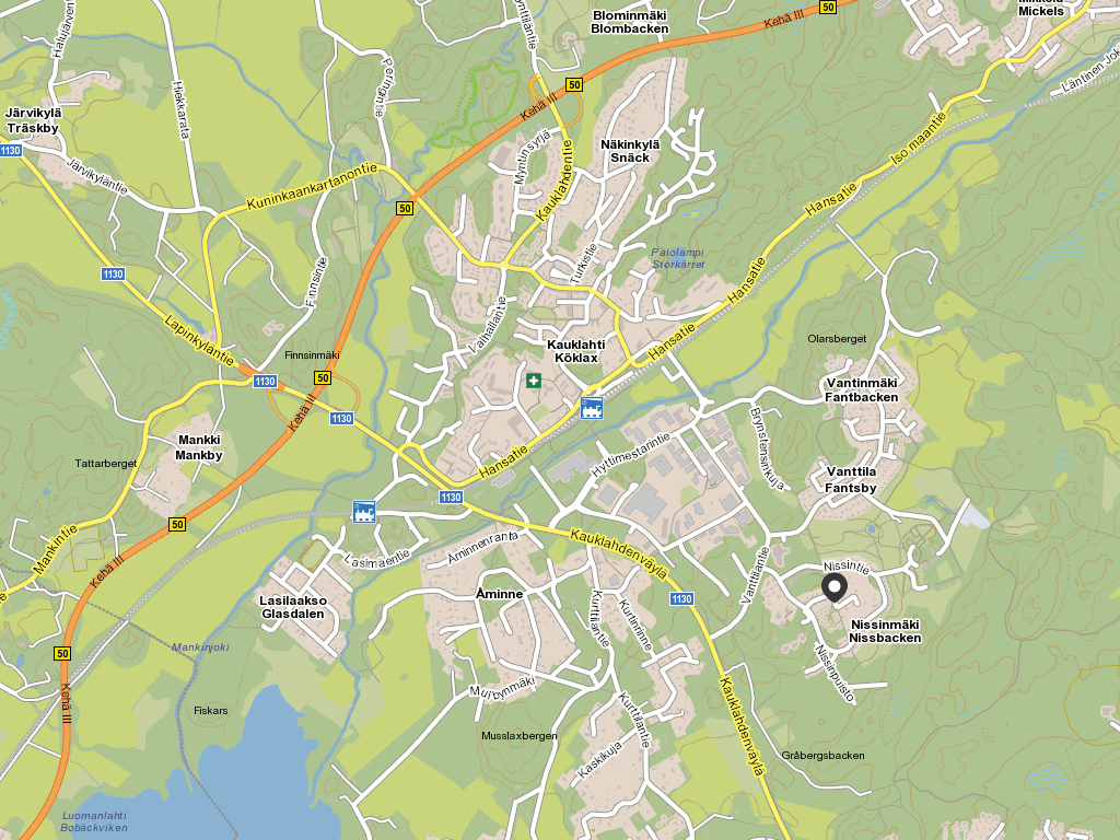 Lähialueen palvelukartta Palveluja 1. Vanttilan päiväkoti ja Lasten liikunnan oppimiskeskus Nissintie 1 (350 m) Vanttilan koulu Nissintie 2 (350 m) 3. Hansakallion koulu Hansakallio 4 (2,4 km) 4.