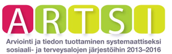 ARTSI-projektin tavoitteet 1. Kehittää mukana olevien järjestöjen tarpeista lähtevät mallit ja käytännöt järjestöjen toimintaa ja sen tuloksia koskevan tiedon tuottamiseen ja hyödyntämiseen. 2.
