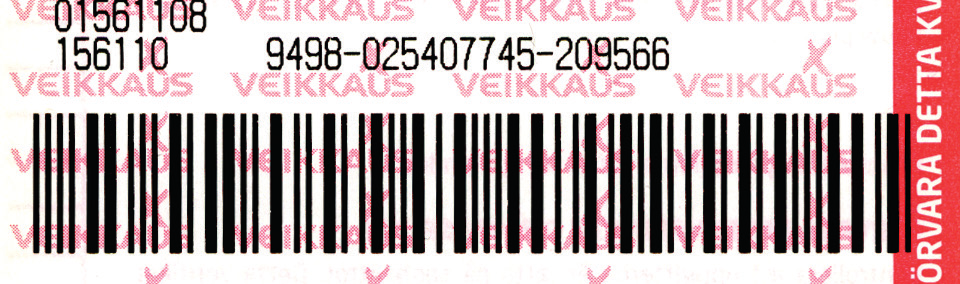 Pelaamisessa noudatetaan vahvistettuja pelisääntöjä. SÄILYTÄ TÄMÄ TOSITE HUOLELLISESTI. Tarkista, että merkinnät ovat oikein pelitositteessa.