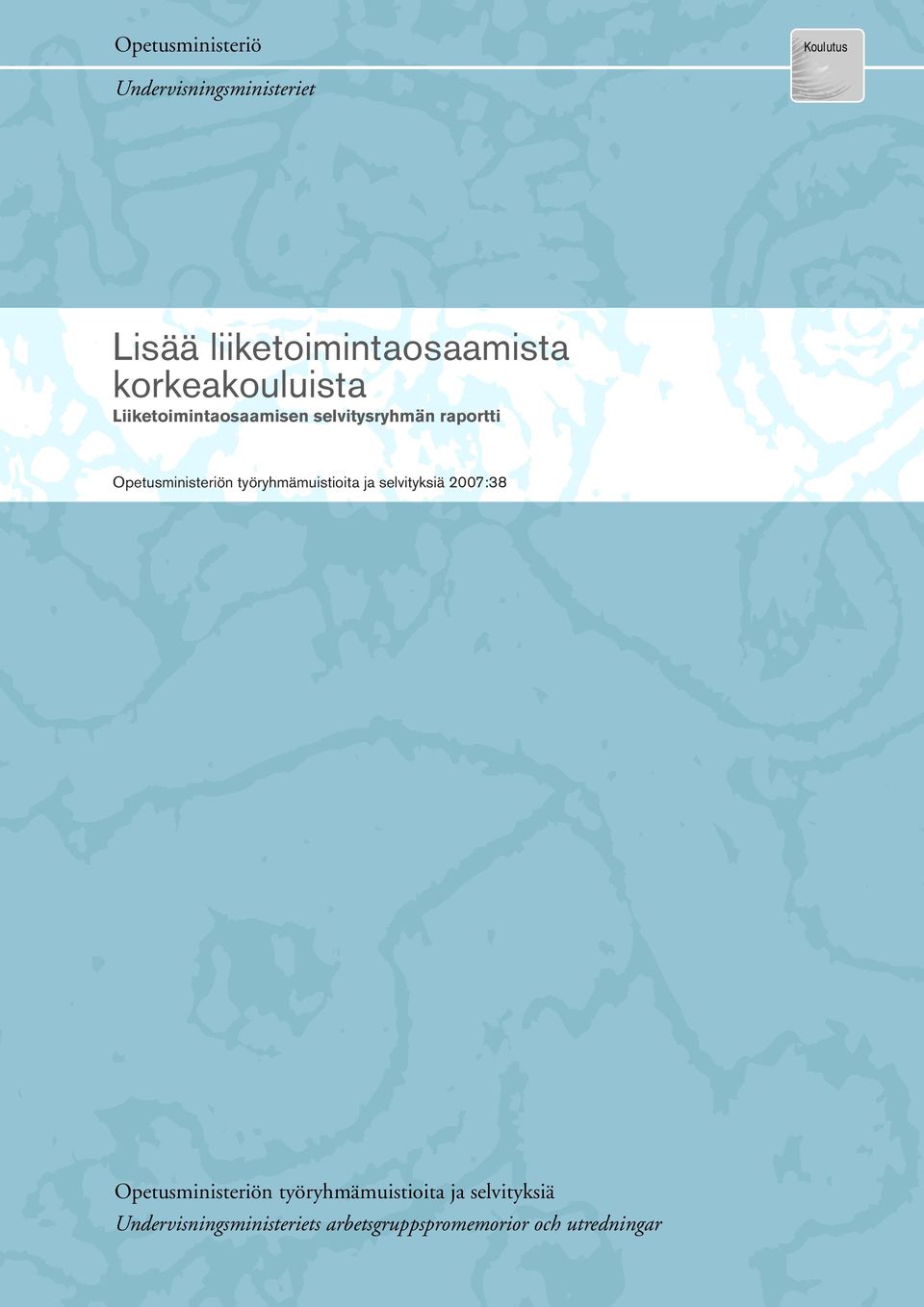 Opetusministeriön työryhmämuistioita ja selvityksiä 2007:38 Opetusministeriön