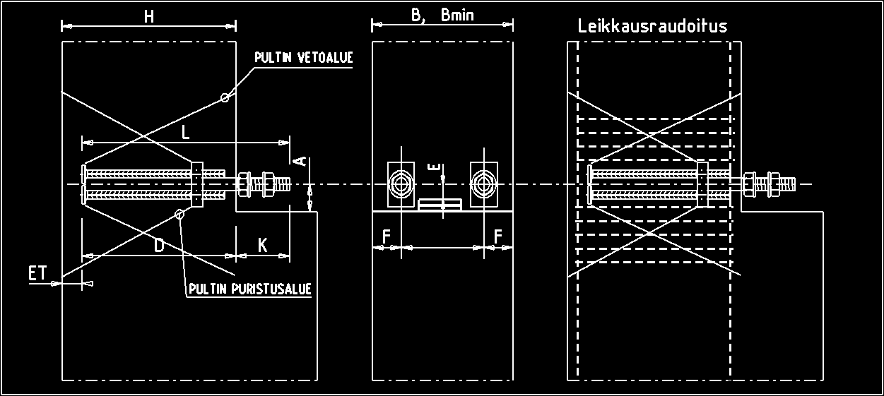 15 5.3.6 AMP pultin sijoittaminen pilariin AMP peruspulttia käytetään elementtipalkin ja -pilarin momenttiliitoksessa.