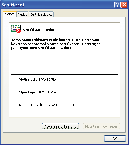 Suojaustoiminnot Windows XP- ja Windows Server 2003 -käyttäjät 6 a Käynnistä WWW-selain.