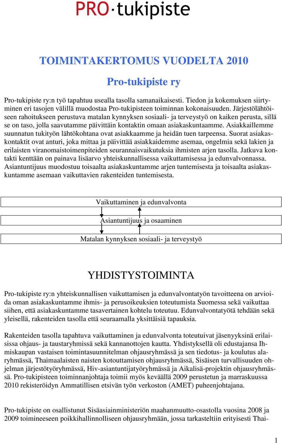 Järjestölähtöiseen rahoitukseen perustuva matalan kynnyksen sosiaali- ja terveystyö on kaiken perusta, sillä se on taso, jolla saavutamme päivittäin kontaktin omaan asiakaskuntaamme.