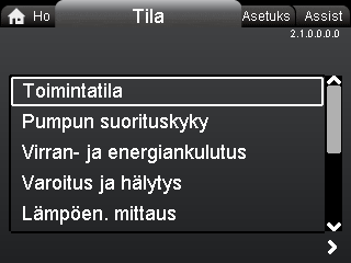 Suomi (FI) 8. Ohjauspaneeli Varoitus Korkeissa nesteen lämpötiloissa pumppupesä saattaa olla niin kuuma, että muiden osien kuin painikkeiden koskettaminen voi aiheuttaa palovammoja. 10.