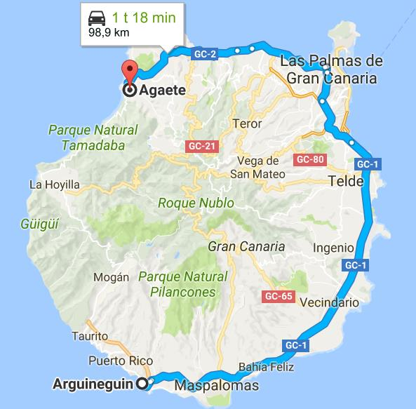 GRAN CANARIA 26.9.-3.10.2016 POHJOISRANNIKKO Toinen vähän pidempi saarikierroksemme suuntautui pohjoisrannikolle reittiä Las Palmas Moya - Santa Maria de Guia Playa de las Nieves.