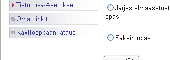 PDF-muodossa olevien ohjeiden lataaminen Yksityiskohtaisia tietoja sisältävät käyttöohjeet voidaan ladata Internet-sivuilta. () Lataa käyttöohje PDF-muodossa.