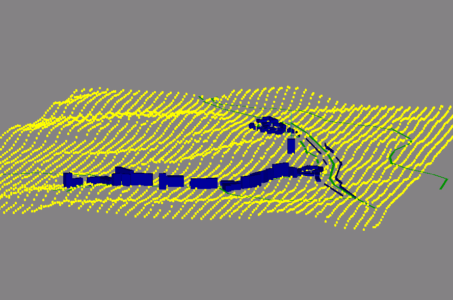 Vuores 2030 11/37 Kuva 1. 3D-malli teistä ja tienvarsirakennuksista sekä maastopisteistä (länsi-lounaasta). 3.3 Sääaineisto Mallilaskelmien meteorologisena sääaineistona käytettiin tunnin välein kerättyä vuoden 2006 Tampereen lentosääaineistoa.