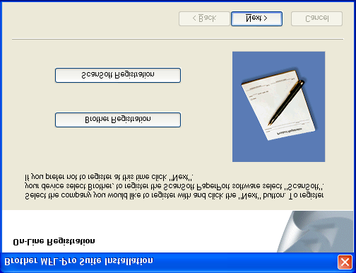 Vaihe 2 Verkkokaapelin käyttäjät (ainoastaan MFC-410CN ja MFC-620CN) (Windows 98/98SE/Me/2000 Professional/XP) Jos näet seuraavan ikkunan, asenna Windows -päivitykset napsauttamalla OK.