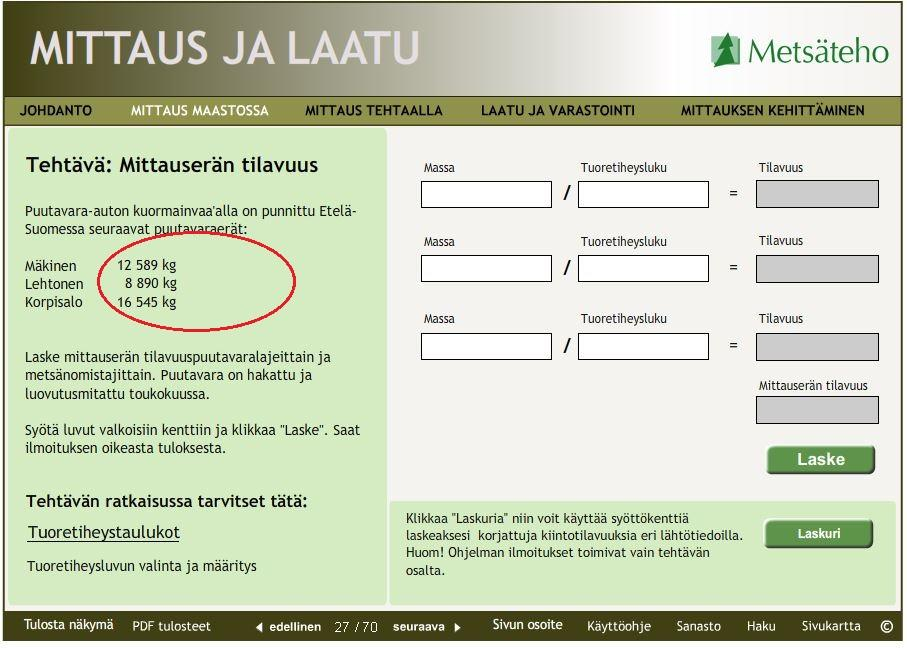 47 5.3.2 Laskurit Lähtökohtaisesti haastateltavat pitivät laskureita hyvinä, mutta oppimisen kannalta niitä pidettiin liian valmiina.