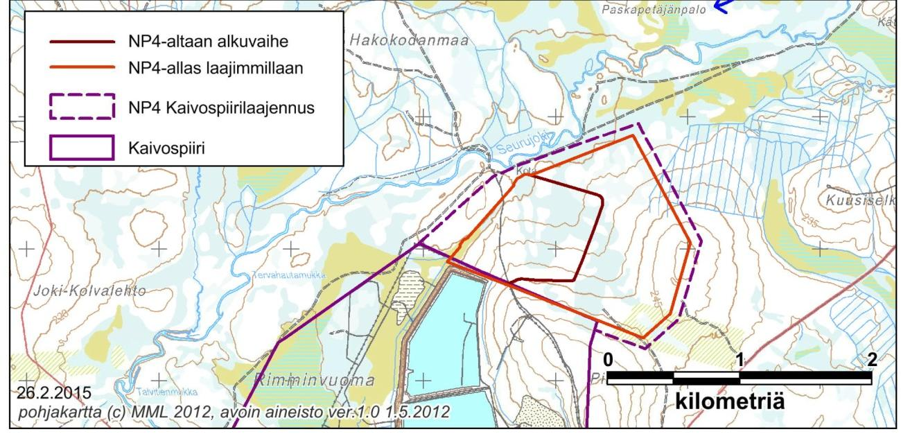 (tie 9552) varressa Rouravaaran kylän länsipuolella, Seurujoen itäpuolella.