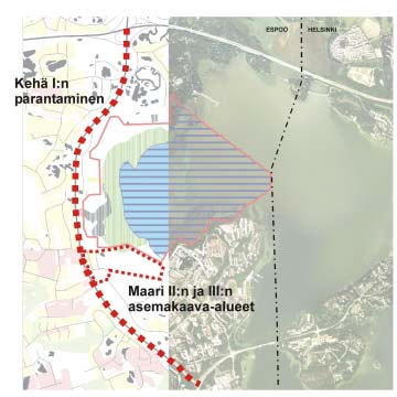 Kaikilla esitetyillä rakennemalleilla on haitallisia vaikutuksia. Laajalahden rakentaminen tiivistyy, mikä lisää häiriötä.