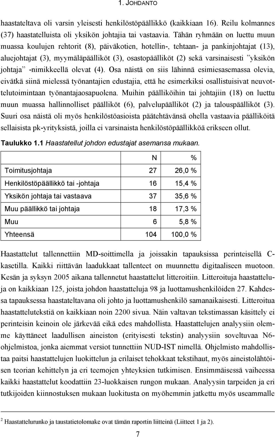 yksikön johtaja -nimikkeellä olevat (4).