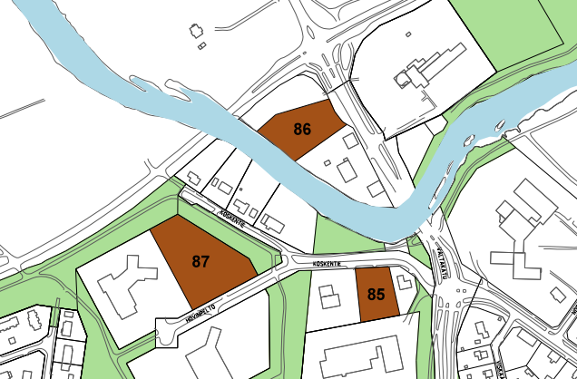 HOVINPELLON LIIKETONTIT 85 Toimitilarakennusten tontti Osoite: Koskentie 4 Asemakaavan tiedot: Kortteli 98, tontti 2, KTY, kerrosluku II, e=0,30.