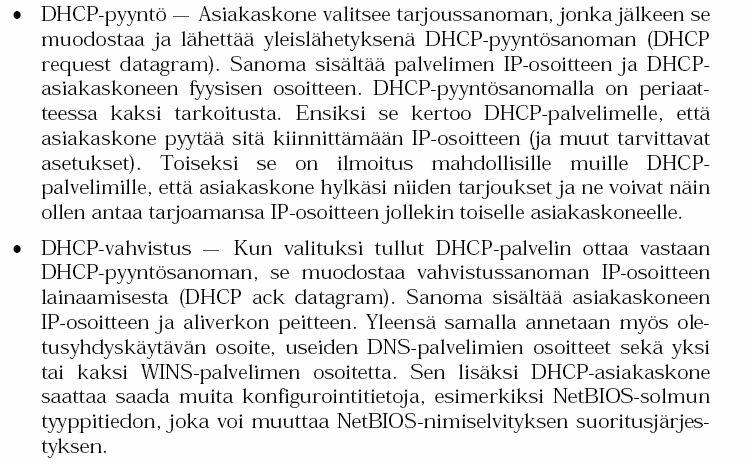 DHCP:n nelivaiheinen