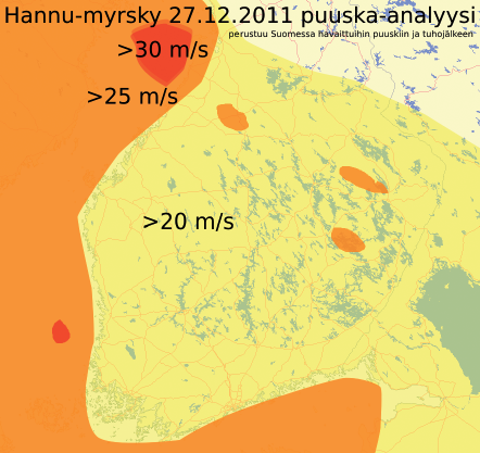 Peräkkäiset myrskyt aiheuttivat laajalti vahinkoja joulukuun lopulla Tapaninpäivän myrskyä voidaan pitää harvinaisena, joskaan ei poikkeuksellisena.