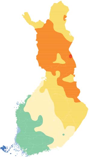 Joulukuun 11lämpötila- ja sadekartat yli 1...1-1... -2...-1-3...-2-4...-3 alle -4 yli 9 8...9 7...8 6...7 5...6 4.