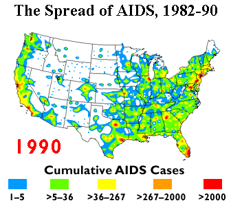 Spatial Diffusion of AIDS Source: Peter Gould